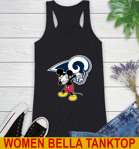 Los Angeles Rams NFL Football Dabbing Mickey Disney Sports Racerback Tank 2