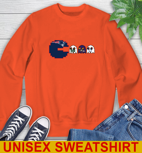New England Patriots NFL Football Pac Man Champion Sweatshirt 4