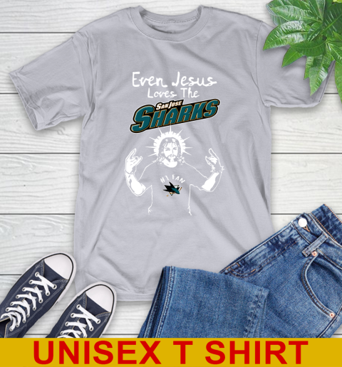 San Jose Sharks NHL Hockey Even Jesus Loves The Sharks Shirt T-Shirt 5