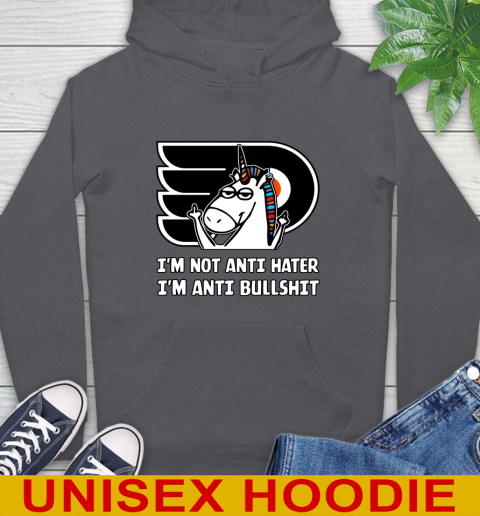 Philadelphia Flyers NHL Hockey Unicorn I'm Not Anti Hater I'm Anti Bullshit Hoodie 8 Philadelphia Flyers NHL Hockey Unicorn I'm Not Anti Hater I'm Anti Bullshit Hoodie - Image 8