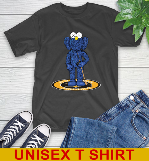 NHL Hockey Pittsburgh Penguins Kaws Bff Blue Figure Shirt T-Shirt - Image 3