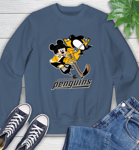 NHL Pittsburgh Penguins Mickey Mouse Disney Hockey T Shirt Sweatshirt 7