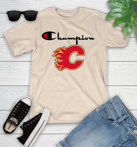 NHL Hockey Calgary Flames Champion Shirt Youth T-Shirt 9