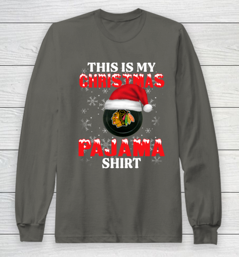 Chicago Blackhawks This Is My Christmas Pajama Shirt NHL Long Sleeve T-Shirt 5