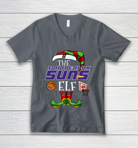 Phoenix Suns Christmas ELF Funny NBA V-Neck T-Shirt 4