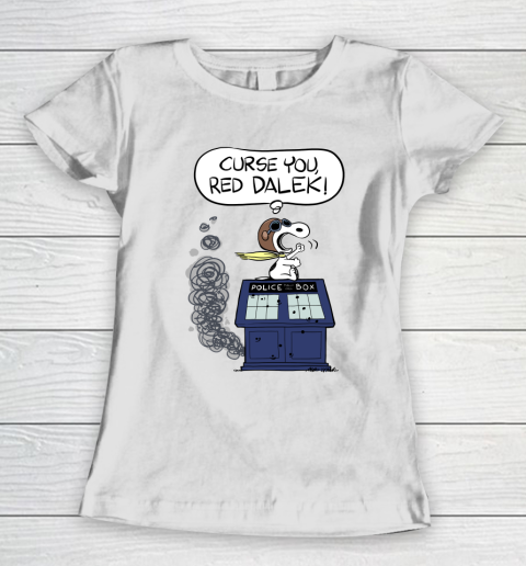 Doctor Who Shirt Snoopy Curse You Red Dalek Women's T-Shirt
