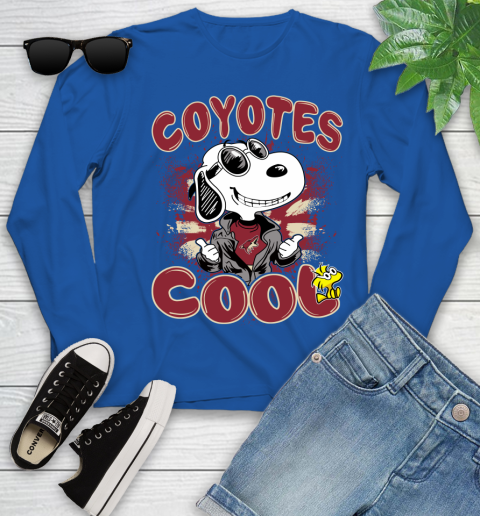 NHL Hockey Arizona Coyotes Cool Snoopy Shirt Youth Long Sleeve 9