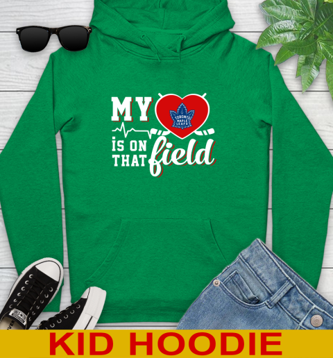 NHL My Heart Is On That Field Hockey Sports Toronto Maple Leafs Youth Hoodie 8