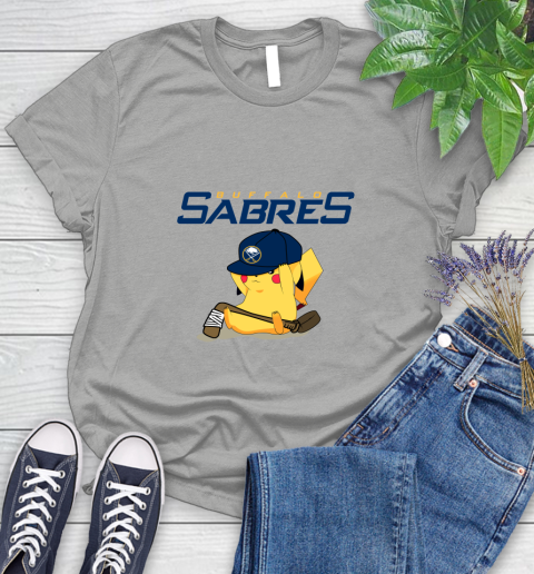 NHL Pikachu Hockey Sports Buffalo Sabres Women's T-Shirt 10