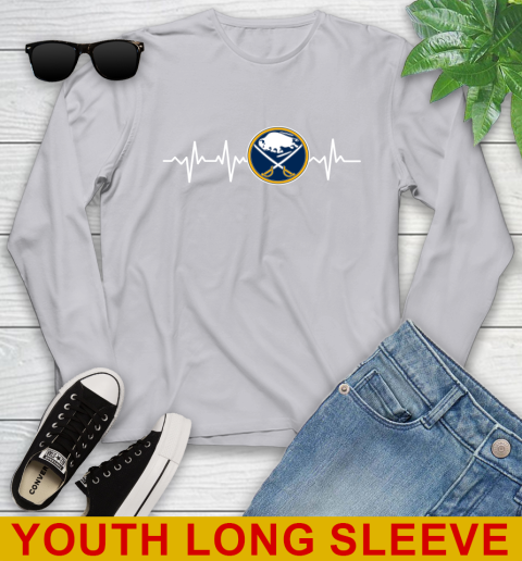 Buffalo Sabres NHL Hockey Heart Beat Shirt Youth Long Sleeve 5