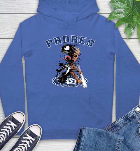 MLB San Diego Padres Baseball Venom Groot Guardians Of The Galaxy Hoodie 9