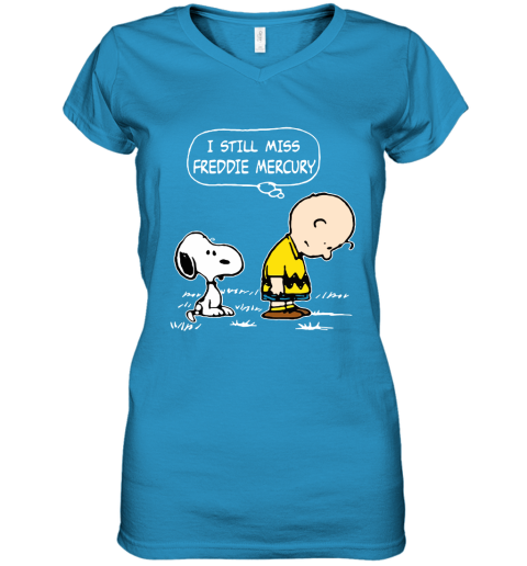 Charlie Brown And Snoopy I Still Miss Freddie Mercury Women's V