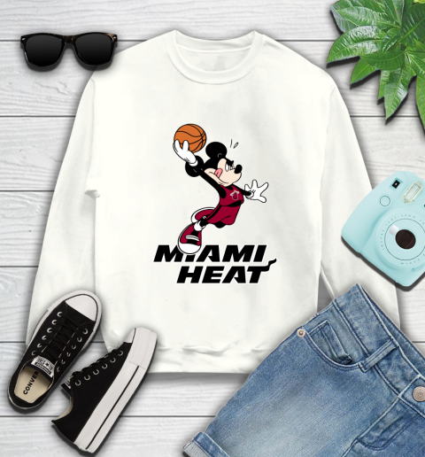 NBA Basketball Miami Heat Cheerful Mickey Mouse Shirt Sweatshirt 2