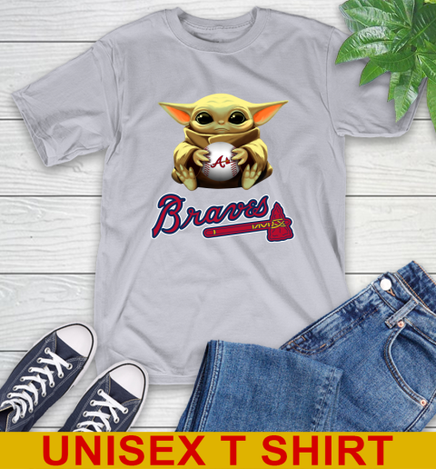 MLB Baseball Atlanta Braves Star Wars Baby Yoda Shirt 6