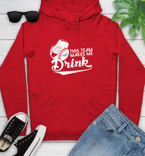 Los Angeles Dodgers MLB Baseball This Team Makes Me Drink Adoring Fan Youth Hoodie 13 Los Angeles Dodgers MLB Baseball This Team Makes Me Drink Adoring Fan Youth Hoodie - Image 13