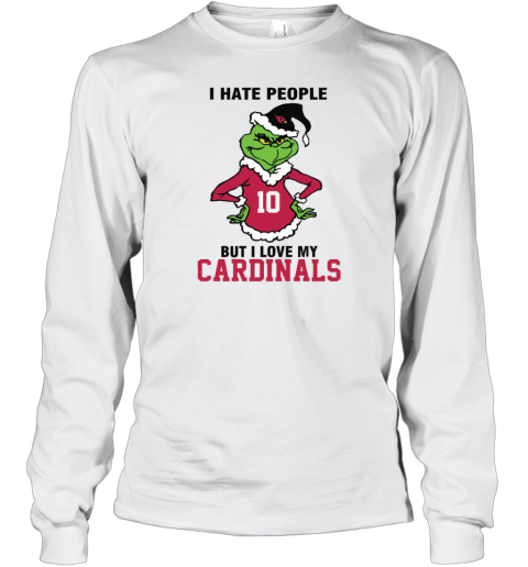 I Hate People But I Love My Cardinals Arizona Cardinals NFL Teams Long Sleeve T-Shirt