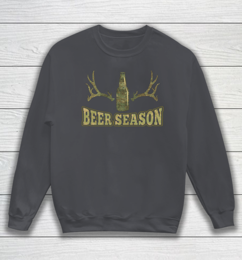 Beer Season Funny Camo Deer Hunting Pun Men Who Love Beers Sweatshirt 3