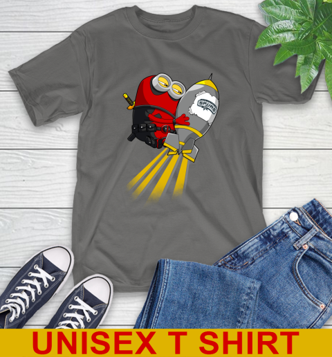 NBA Basketball San Antonio Spurs Deadpool Minion Marvel Shirt T-Shirt 10