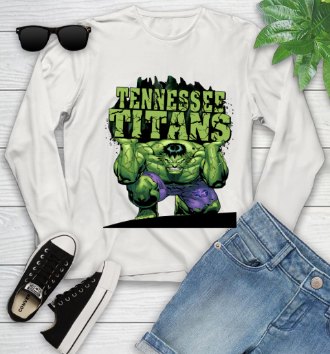 Tennessee Titans NFL Football Incredible Hulk Marvel Avengers Sports Youth Long Sleeve 12