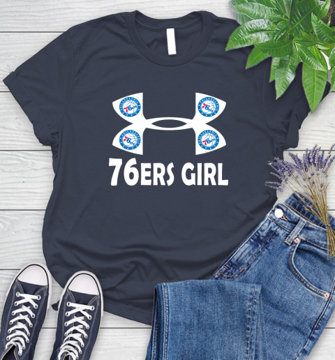 NBA Philadelphia 76ers Girl Under Armour Basketball Sports Women's T-Shirt 14