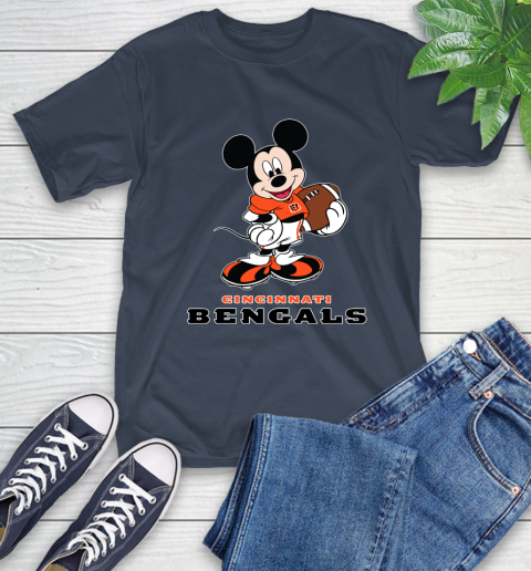 NFL Football Cincinnati Bengals Cheerful Mickey Mouse Shirt T-Shirt 4