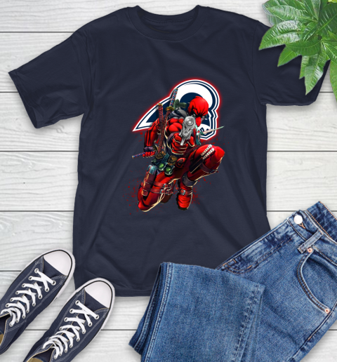NFL Deadpool Marvel Comics Sports Football Los Angeles Rams T-Shirt 4