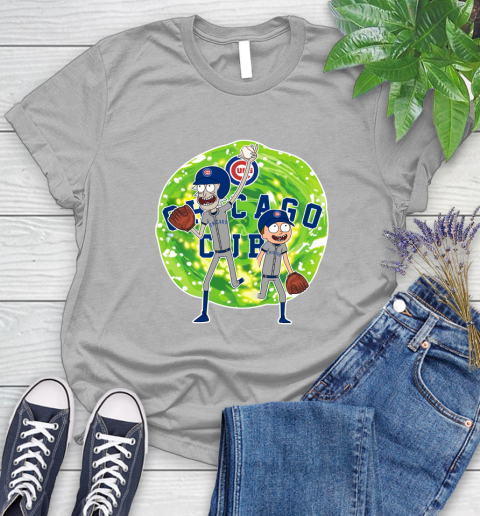 MLB Chicago Cubs Rick And Morty Baseball Sports Women's T-Shirt 5