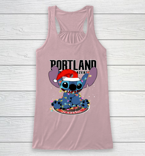 Portland Trail Blazers NBA noel stitch Basketball Christmas Racerback Tank 5