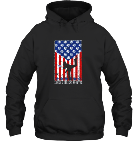 Pitching Stars And Strikes Baseball American Pitcher Hoodie