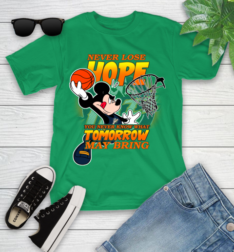 Utah Jazz NBA Basketball Mickey Disney Never Lose Hope Youth T-Shirt 8