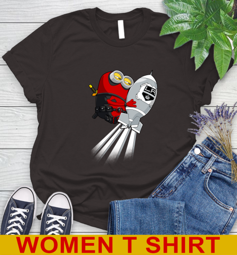 NHL Hockey Los Angeles Kings Deadpool Minion Marvel Shirt Women's T-Shirt 9