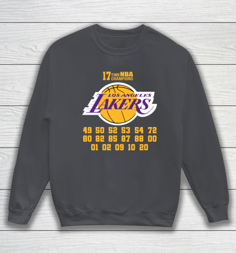 Los Angeles Lakers Finals Champions 17 Time Nba Champions Sweatshirt 4