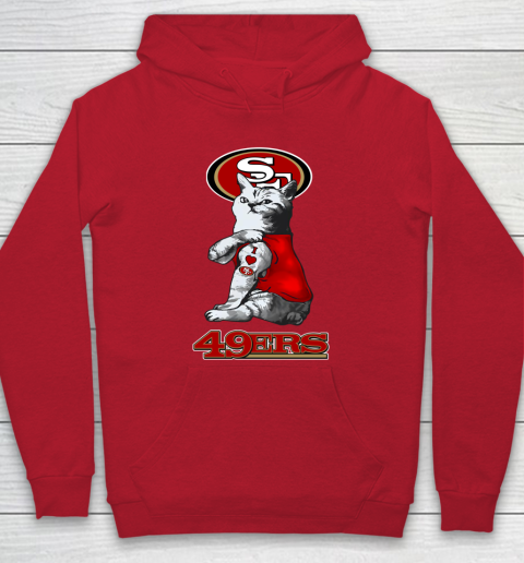 NFL Football My Cat Loves San Francisco 49ers Hoodie 7