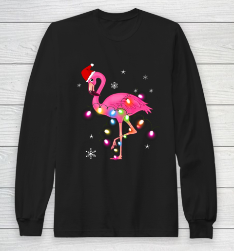 Pink Flamingo Christmas Long Sleeve T-Shirt