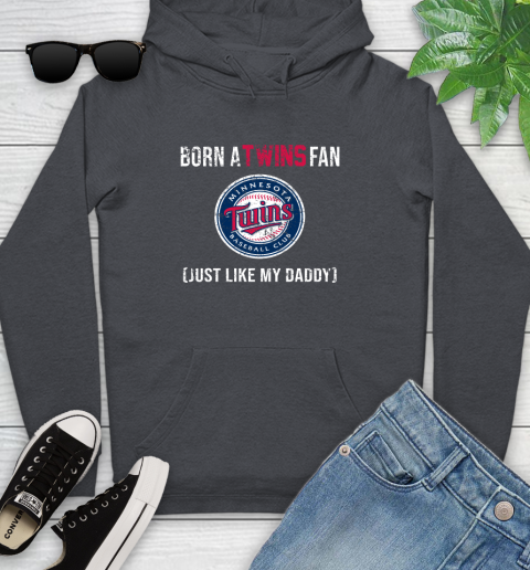 MLB Baseball Minnesota Twins Loyal Fan Just Like My Daddy Shirt Youth Hoodie 8