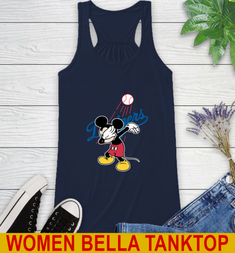 Los Angeles Dodgers MLB Baseball Dabbing Mickey Disney Sports Racerback Tank 11