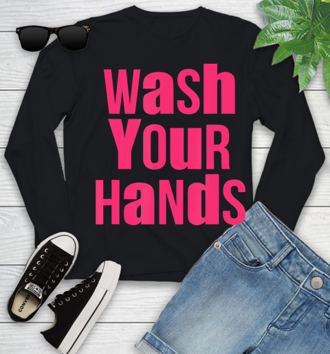 Nurse Shirt Wash Your Hands Reminder T Shirt Youth Long Sleeve