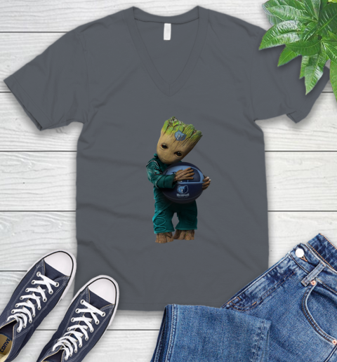 NBA Groot Guardians Of The Galaxy Basketball Sports Memphis Grizzlies V-Neck T-Shirt 5