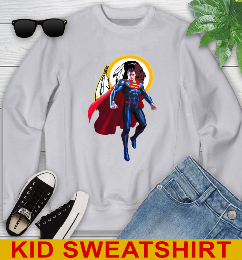 NFL Superman DC Sports Football Washington Redskins Youth Sweatshirt 4