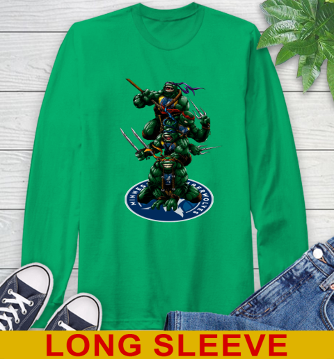 NBA Basketball Minnesota Timberwolves Teenage Mutant Ninja Turtles Shirt Long Sleeve T-Shirt 7