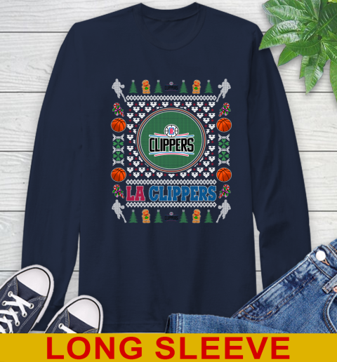 LA Clippers Merry Christmas NBA Basketball Loyal Fan Long Sleeve T-Shirt 3
