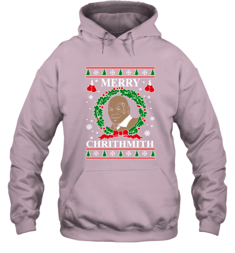 Merry Chrithmith Ugly Christmas Slouchy Off Shoulder Oversized Hoodie