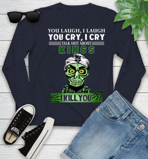 NHL Talk Shit About Los Angeles Kings I Kill You Achmed The Dead Terrorist Jeffrey Dunham Hockey Youth Long Sleeve 2
