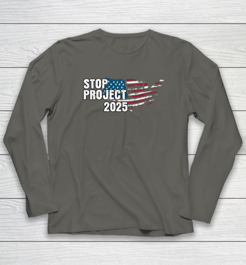 Stop Project 2025 Anti Trump Long Sleeve T-Shirt 4