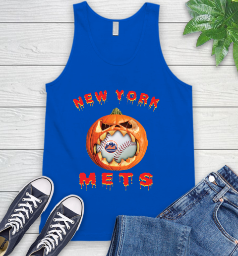 MLB New York Mets Halloween Pumpkin Baseball Sports Tank Top 5
