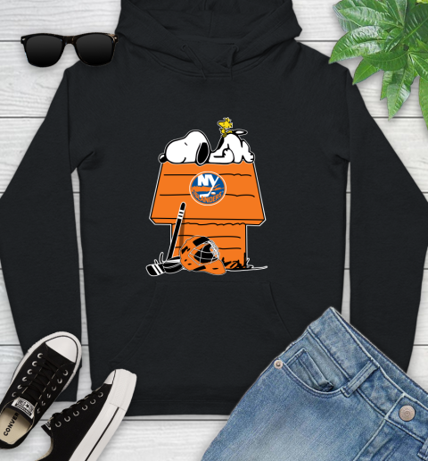 New York Islanders NHL Hockey Snoopy Woodstock The Peanuts Movie (1) Youth Hoodie 2
