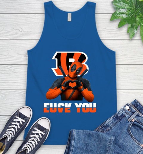 NHL Cincinnati Bengals Deadpool Love You Fuck You Football Sports Tank Top 4