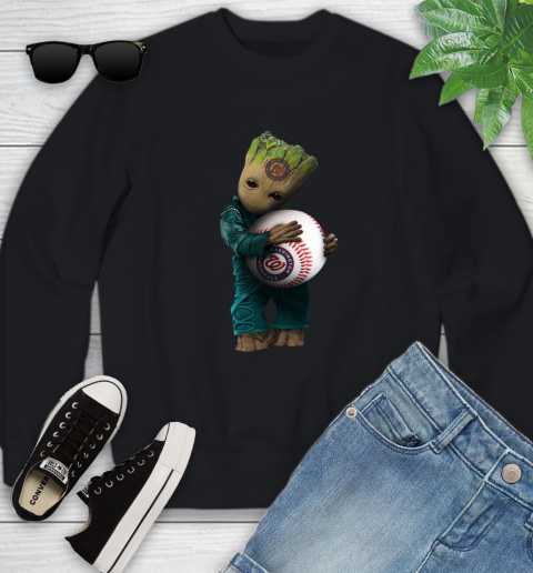 MLB Groot Guardians Of The Galaxy Baseball Sports Washington Nationals Youth Sweatshirt 2