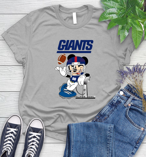 NFL newyork giants Mickey Mouse Disney Super Bowl Football T Shirt Women's T-Shirt 5