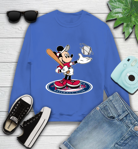 MLB Baseball Minnesota Twins Cheerful Mickey Disney Shirt Youth Sweatshirt 7
